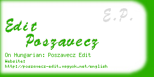 edit poszavecz business card